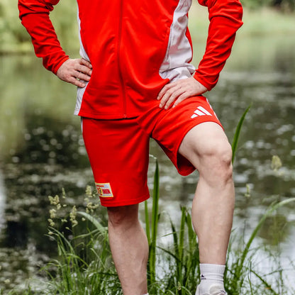adidas Trainingshose kurz - rot Team 24/25