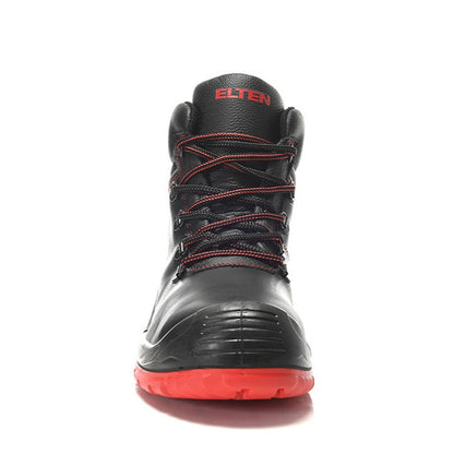ELTEN Sicherheitsstiefel Vereinslogo - schwarz/rot