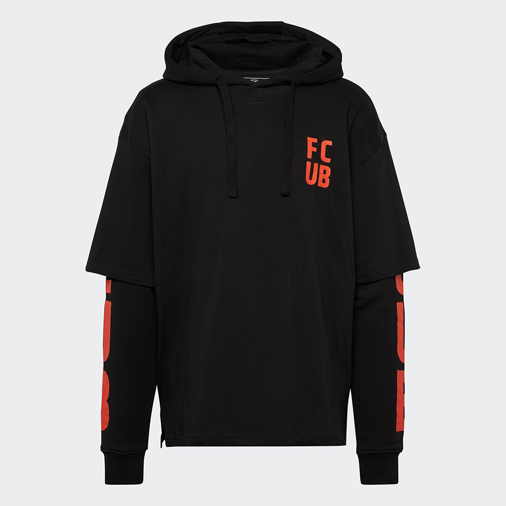 Kapuzenpullover FCUB oversized - schwarz