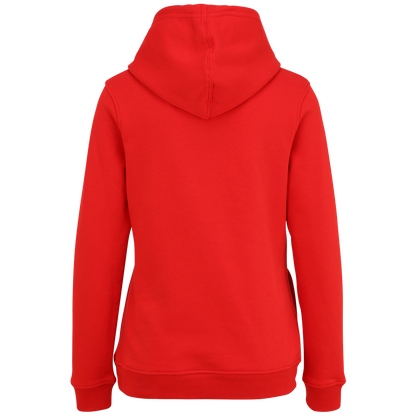 Frauen Kapuzenpullover Schnatterente - rot