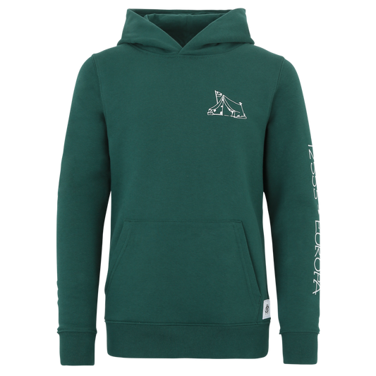 Kinder Kapuzenpullover Camping - grün