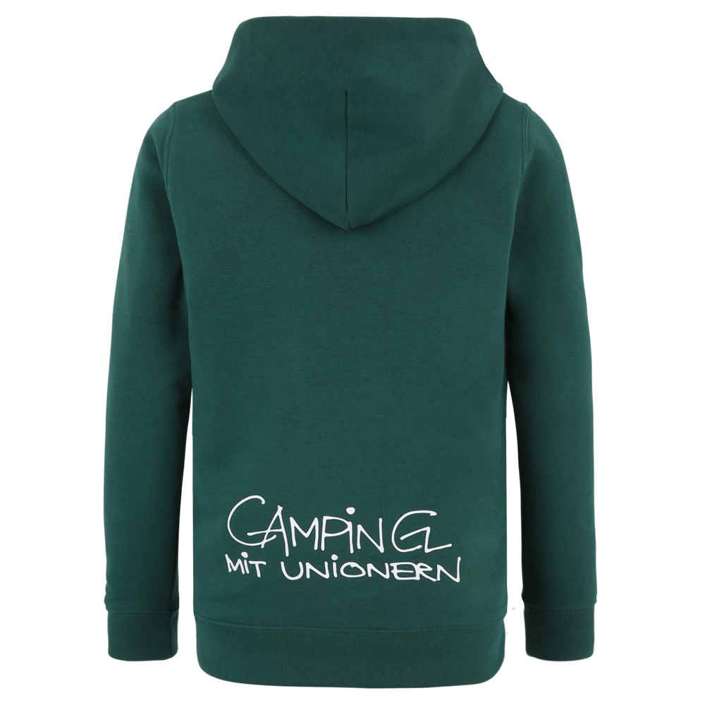 Kinder Kapuzenpullover Camping - grün