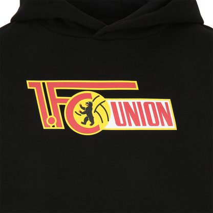 Kinder Kapuzenpullover Logo - schwarz
