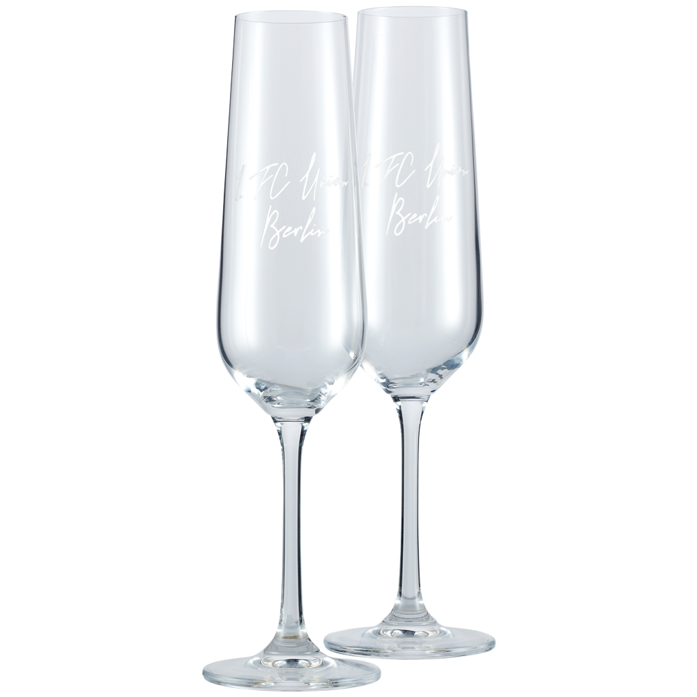 Sektglas 2er Set 1. FC Union Berlin