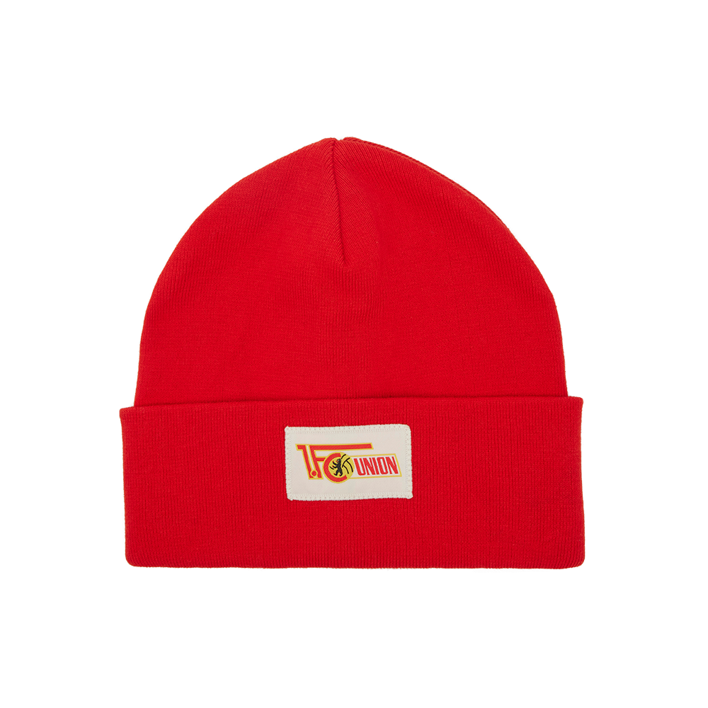 Kinder Beanie Logo Badge - rot