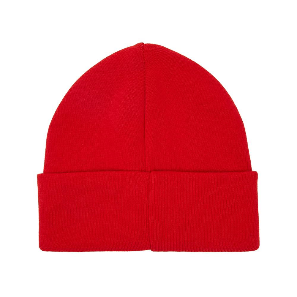 Kinder Beanie Logo Badge - rot