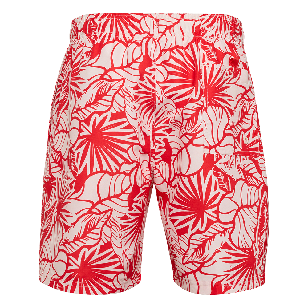 Badehose Hawaii - rot/weiß