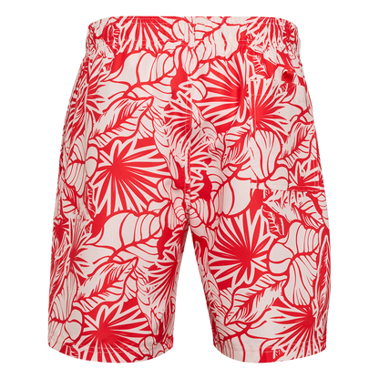 Badehose Hawaii - rot/weiß