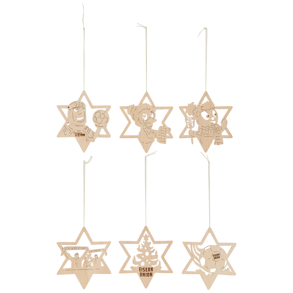 Weihnachtsanhänger Sterne 6er Set