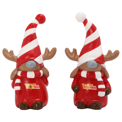Elch Figuren 2er Set - rot/weiß