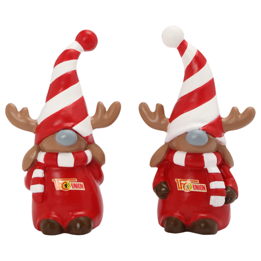 Elch Figuren 2er Set - rot/weiß