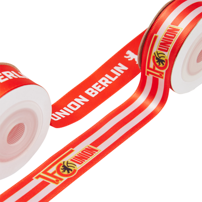 Geschenkband 2er Set - rot/weiß